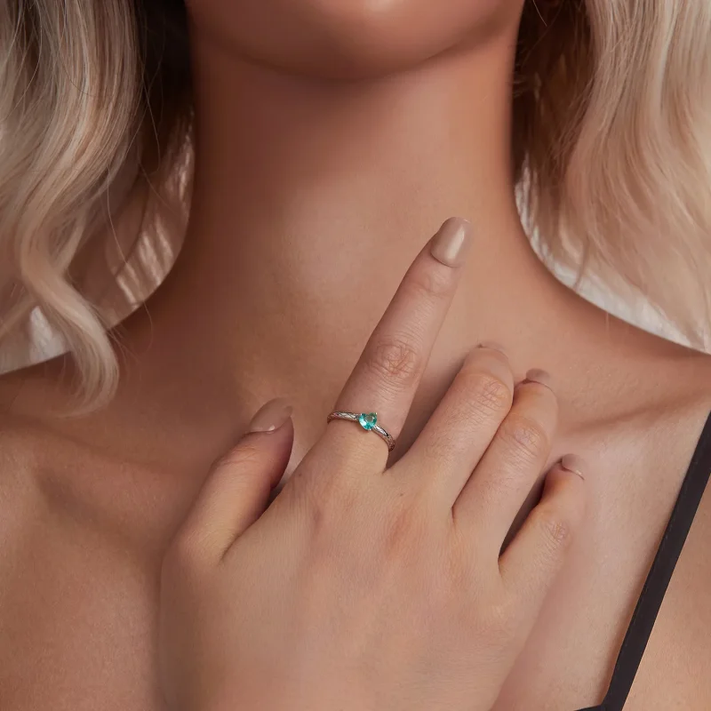 (imagine pentru) Inel cu model cu diamante PANDORA Tip Heart - BSR563 - Vizualizare 6