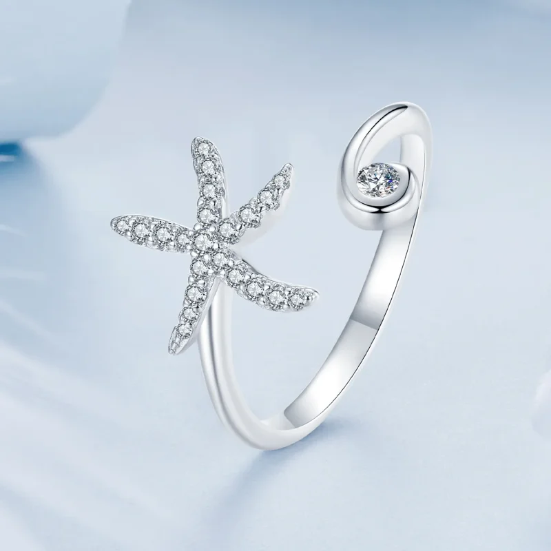 (imagine pentru) Inel deschis stil PANDORA Starfish - BSR560-E - Vizualizare 2