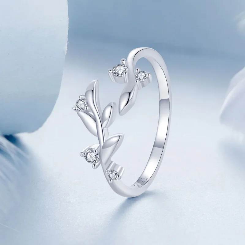 (imagine pentru) Inel Frunze Stil PANDORA - BSR562-E - Vizualizare 2