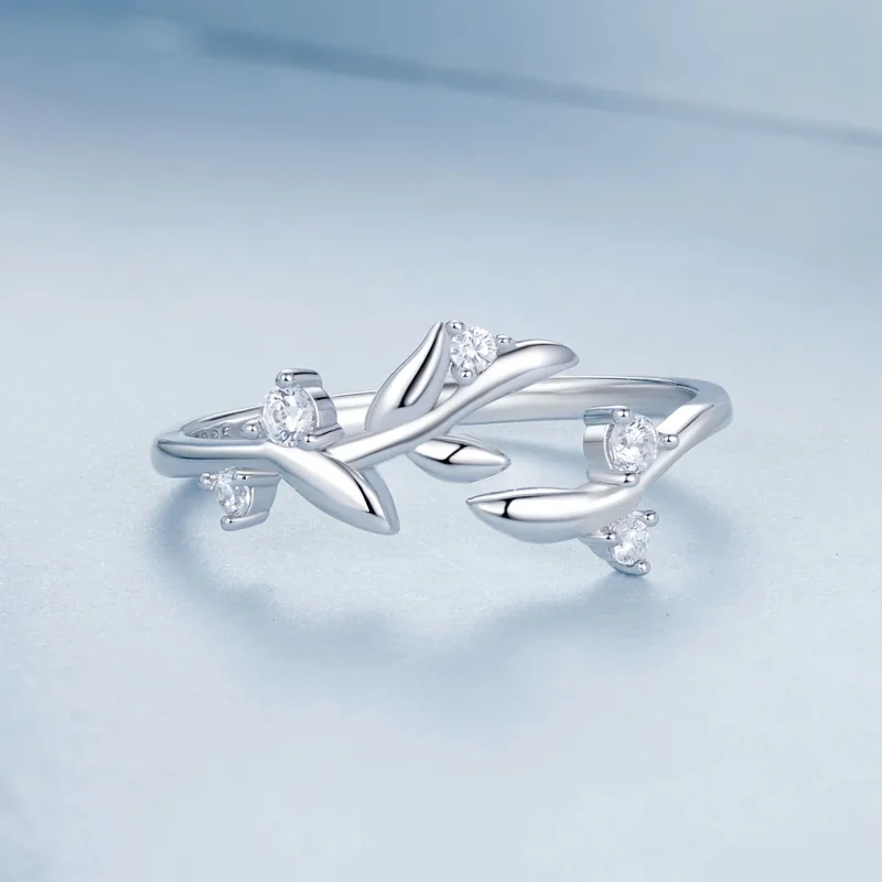 (imagine pentru) Inel Frunze Stil PANDORA - BSR562-E - Vizualizare 3