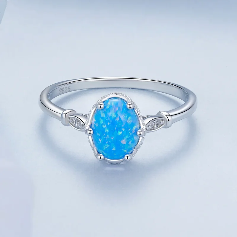 (imagine pentru) Inel Coroana Stil PANDORA Blue Opal - BSR564 - Vizualizare 3
