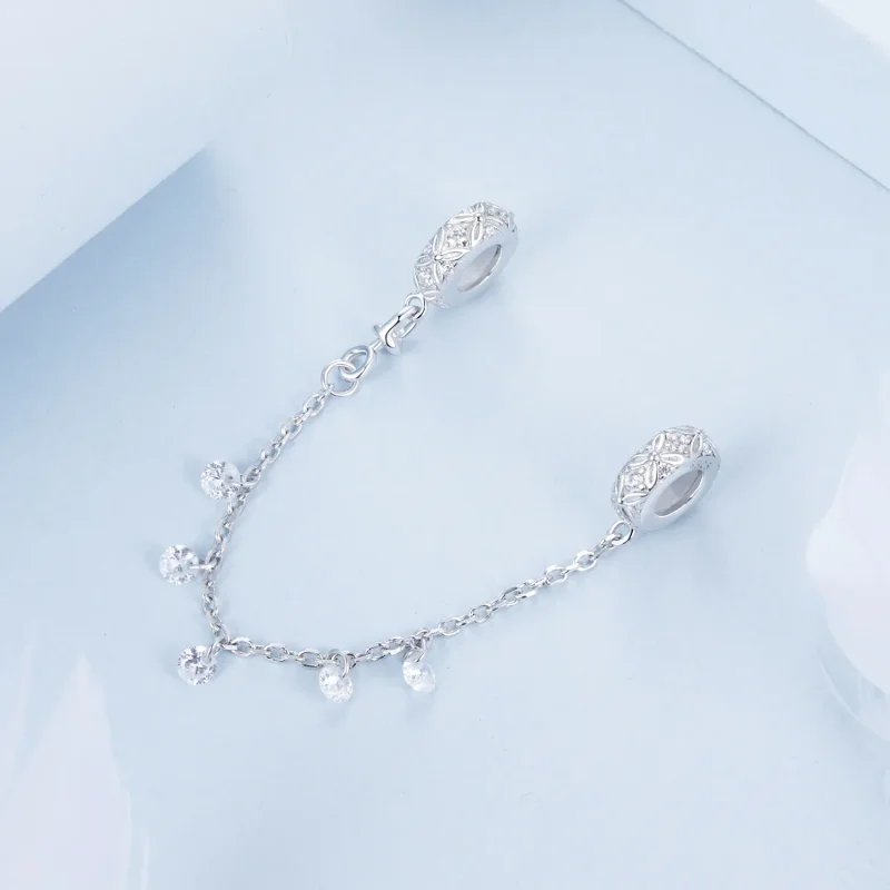 (imagine pentru) Lanț de siguranță din silicon în relief stil PANDORA - BSC1012 - Vizualizare 2