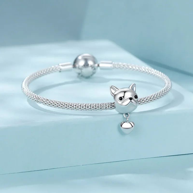 (imagine pentru) PANDORA Tip Love French Bulldog Dangle - SCC2767 - Vizualizare 4