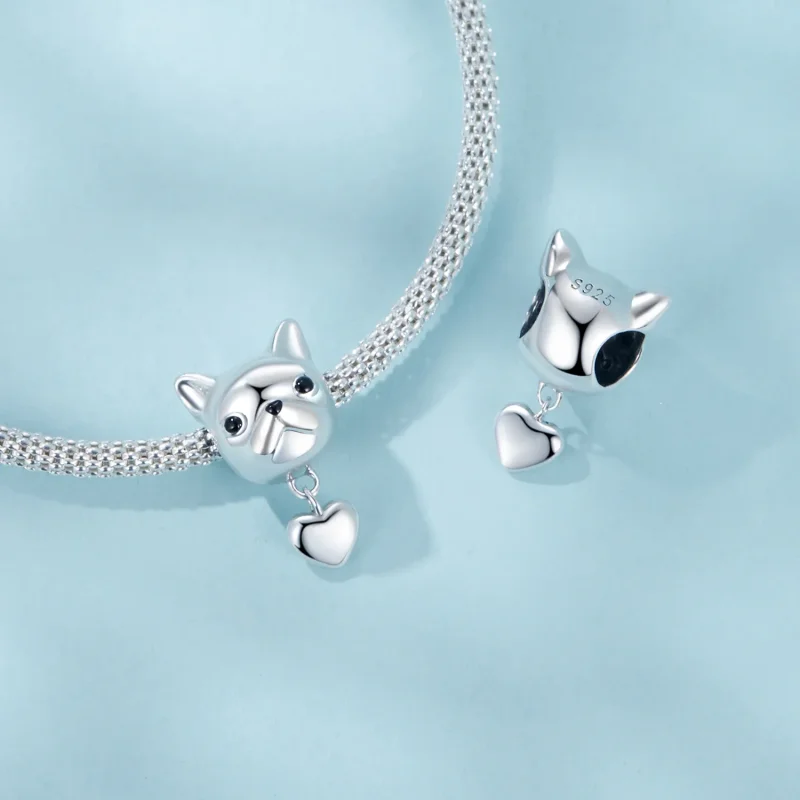 (imagine pentru) PANDORA Tip Love French Bulldog Dangle - SCC2767 - Vizualizare 5
