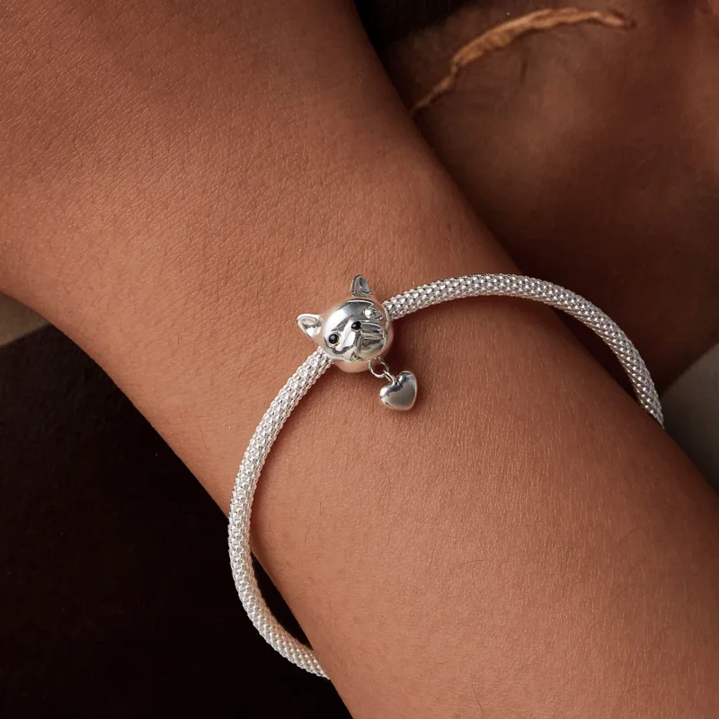 (imagine pentru) PANDORA Tip Love French Bulldog Dangle - SCC2767 - Vizualizare 7