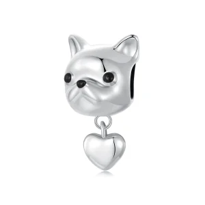 (imagine pentru) PANDORA Tip Love French Bulldog Dangle - SCC2767