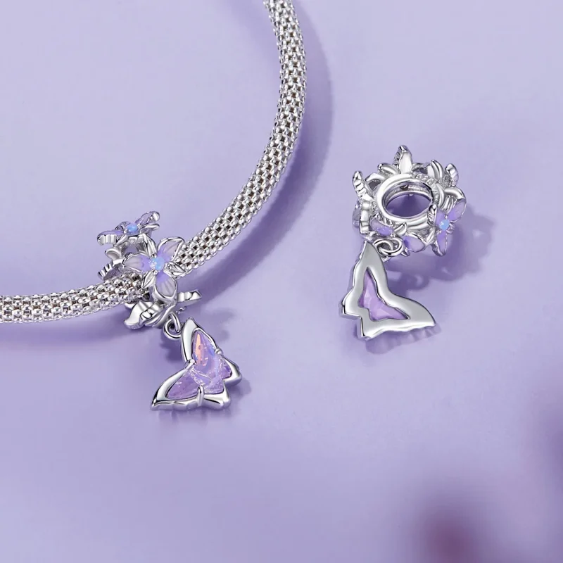 (imagine pentru) Pandantiv cu iris fluture stil PANDORA - BSC1033 - Vizualizare 5