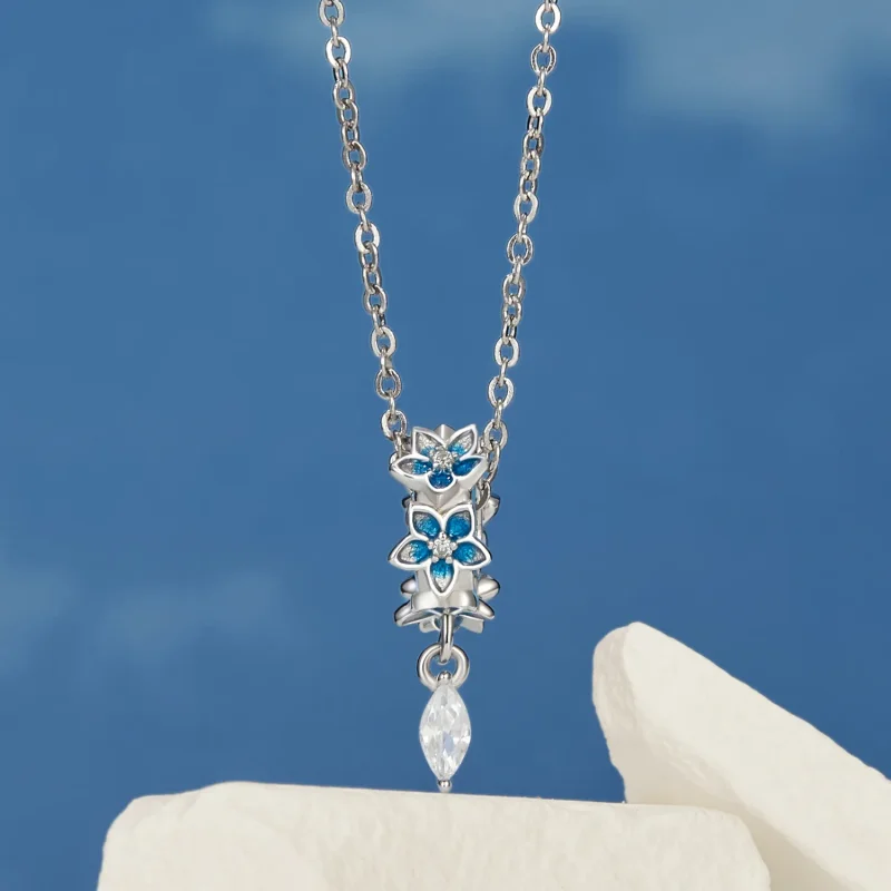 (imagine pentru) Pandantiv din delphinium mic stil PANDORA - BSC1028 - Vizualizare 3