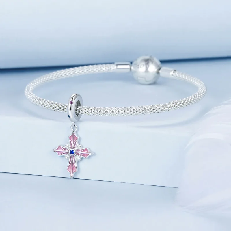(imagine pentru) Pandantiv în cruce în stil PANDORA - BSC1023 - Vizualizare 3