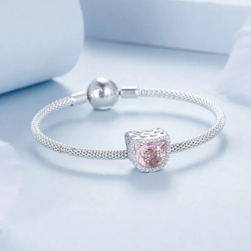 (imagine pentru) Charm PANDORA Tip Pink Cat - BSC1020 - Vizualizare 5