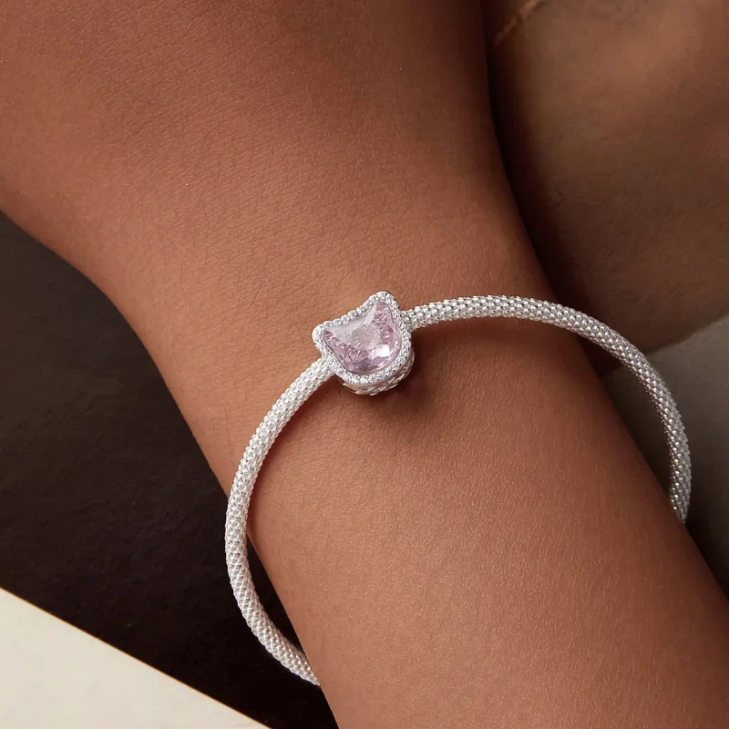 (imagine pentru) Charm PANDORA Tip Pink Cat - BSC1020 - Vizualizare 7