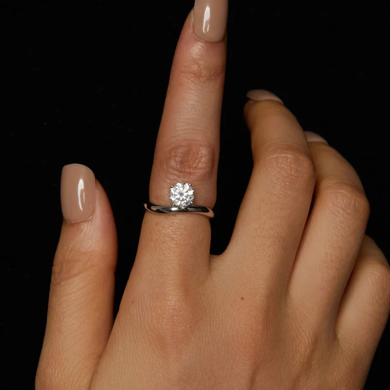 (imagine pentru) PANDORA Tip Simple 1ct Inel moissanit (cu un certificat) - MSR050 - Vizualizare 4