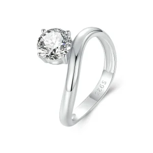 (imagine pentru) PANDORA Tip Simple 1ct Inel moissanit (cu un certificat) - MSR050