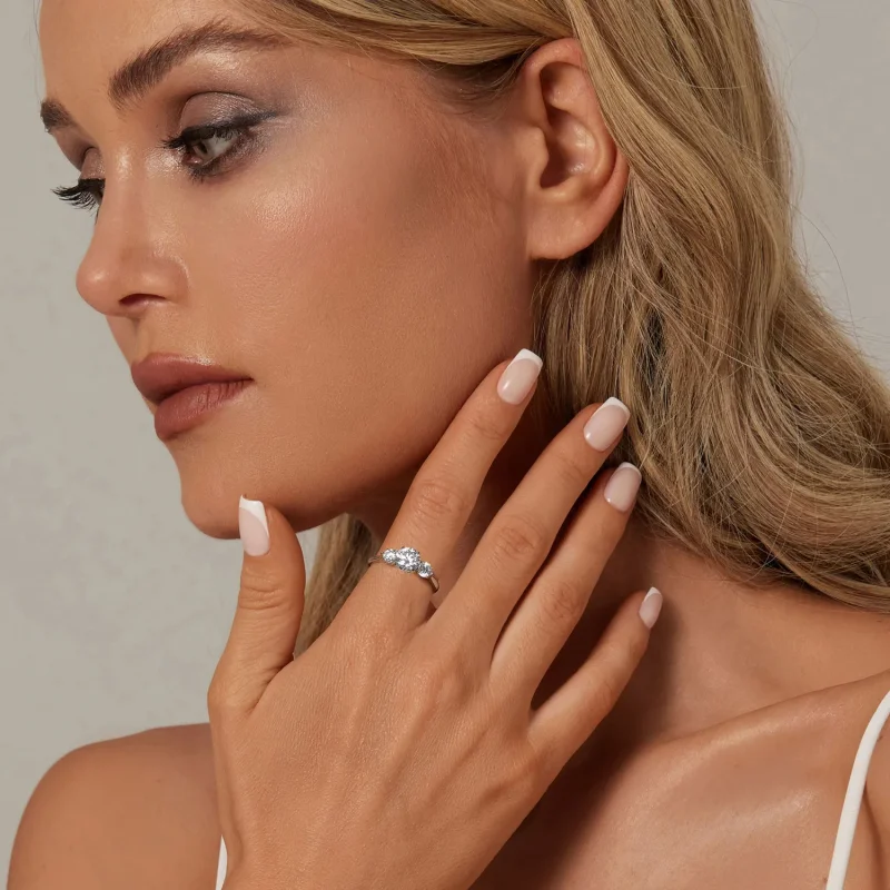 (imagine pentru) Inel Moissanite Style Romantic 1ct PANDORA (cu un certificat) - MSR051-E - Vizualizare 6