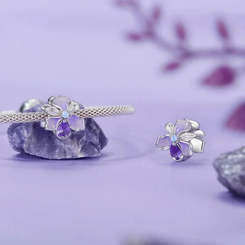 (imagine pentru) Charm PANDORA Tip Romantic Iris - BSC1031 - Vizualizare 4