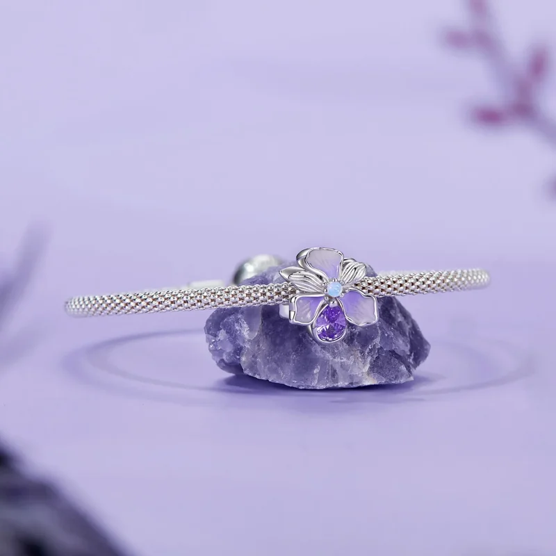 (imagine pentru) Charm PANDORA Tip Romantic Iris - BSC1031 - Vizualizare 5