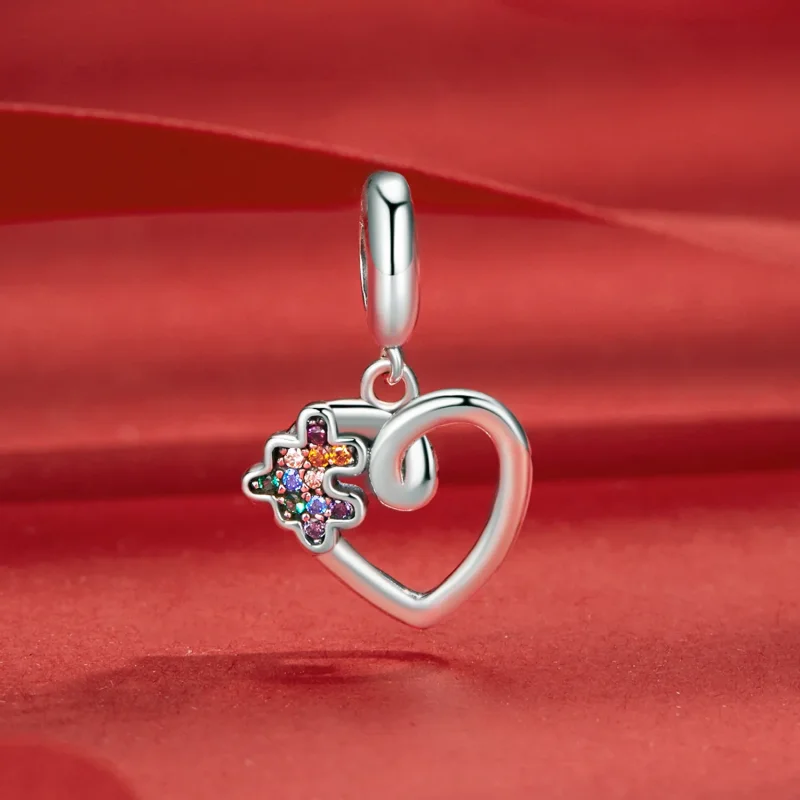 (imagine pentru) Pandantiv puzzle inimă stil PANDORA - SCC2774 - Vizualizare 2