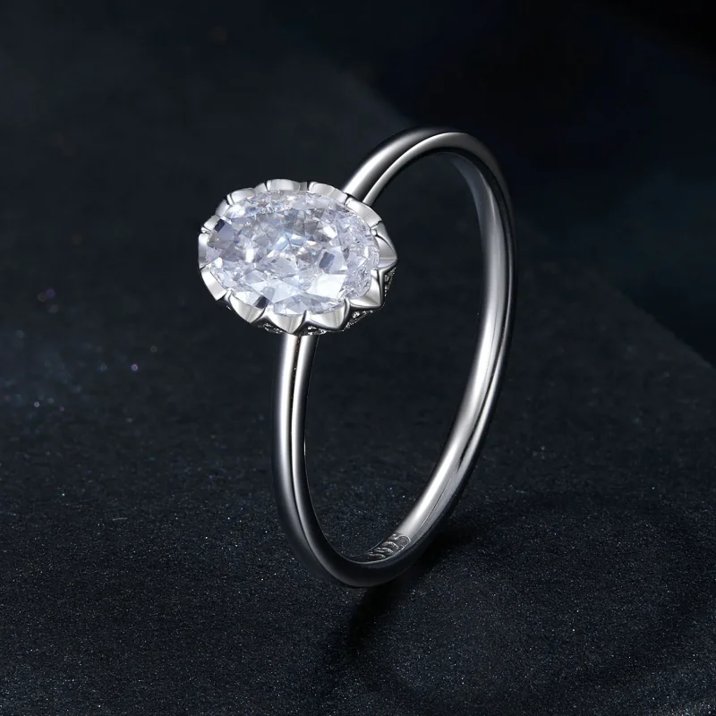 (imagine pentru) PANDORA Tip Brilliant Beauty 1ct Moissanite Inel (cu un certificat) - MSR049 - Vizualizare 2