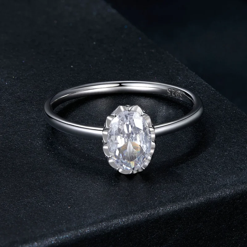 (imagine pentru) PANDORA Tip Brilliant Beauty 1ct Moissanite Inel (cu un certificat) - MSR049 - Vizualizare 3