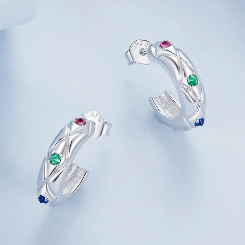 (imagine pentru) PANDORA Tip Cercei vintage cu model de diamante - BSE1032 - Vizualizare 3