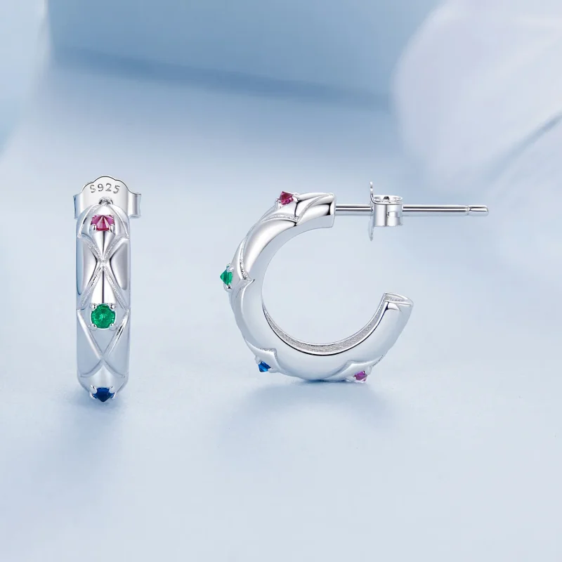 (imagine pentru) PANDORA Tip Cercei vintage cu model de diamante - BSE1032 - Vizualizare 4
