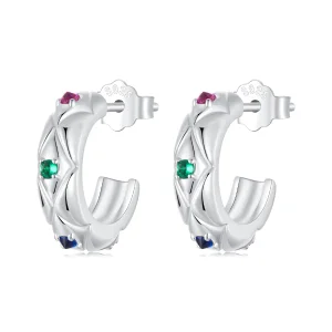 (imagine pentru) PANDORA Tip Cercei vintage cu model de diamante - BSE1032