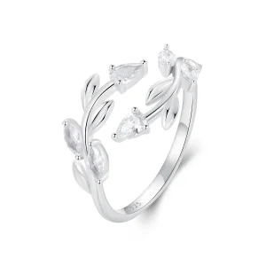 (imagine pentru) PANDORA Tip Leaf Wrap Open Ring - BSR552-E