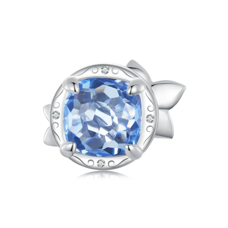 (imagine pentru) Stil PANDORA Breloc cu flori mici de delphinium - BSC1029 - Vizualizare 2