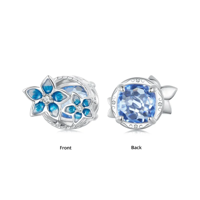 (imagine pentru) Stil PANDORA Breloc cu flori mici de delphinium - BSC1029 - Vizualizare 3