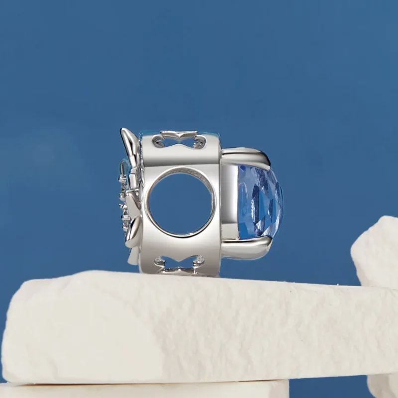 (imagine pentru) Stil PANDORA Breloc cu flori mici de delphinium - BSC1029 - Vizualizare 9