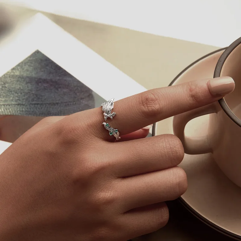 (imagine pentru) Stil PANDORA Conca Inel deschis - BSR554-E - Vizualizare 5