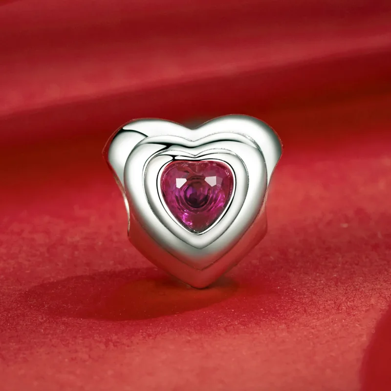 (imagine pentru) Charm PANDORA Tip Love Heart Classic Halo - SCC2776 - Vizualizare 2