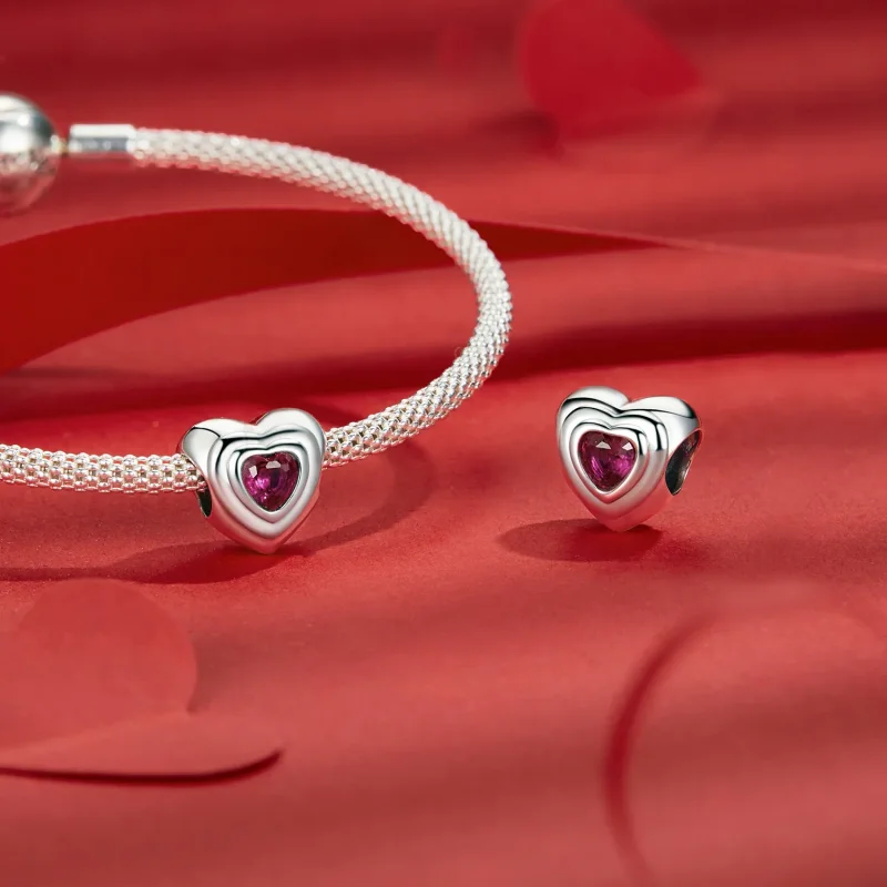 (imagine pentru) Charm PANDORA Tip Love Heart Classic Halo - SCC2776 - Vizualizare 4