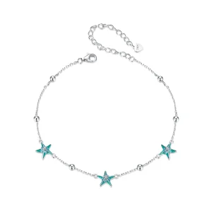 (imagine pentru) Braci de glezna stil PANDORA Starfish Teal - SCT026