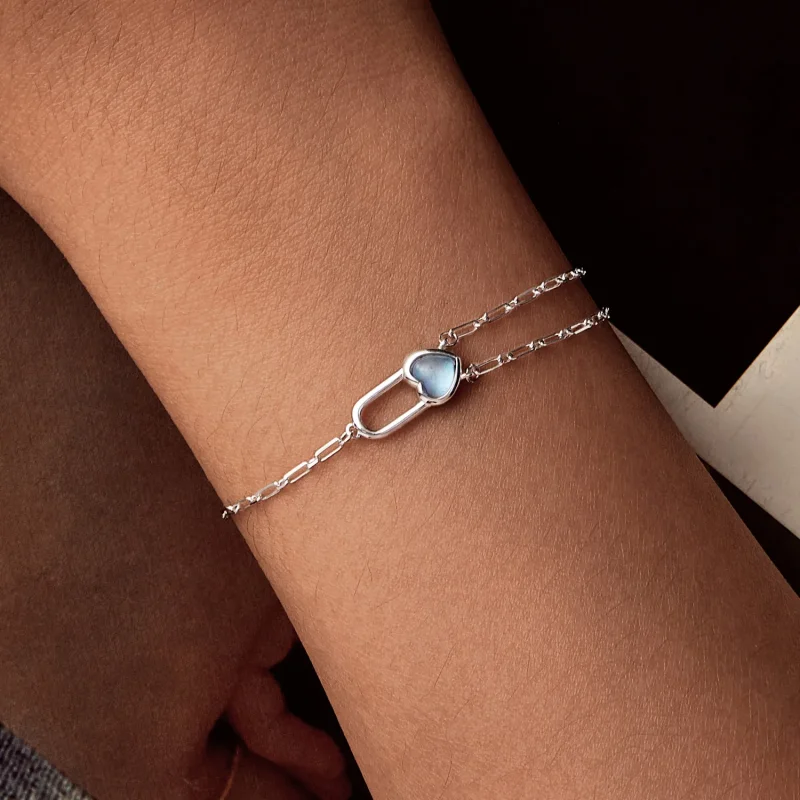 (imagine pentru) Brățară Acvamarin Natural Stil PANDORA - BSB191 - Vizualizare 3