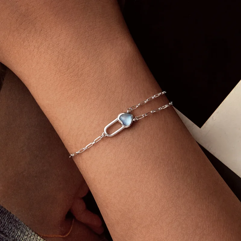 (imagine pentru) Brățară Acvamarin Natural Stil PANDORA - BSB191 - Vizualizare 5