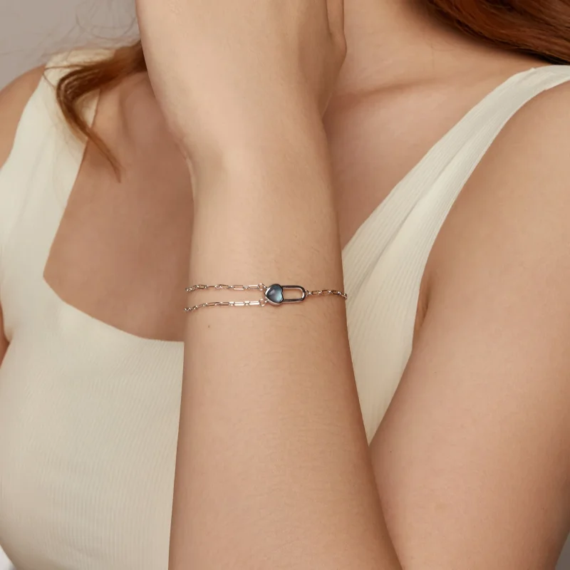 (imagine pentru) Brățară Acvamarin Natural Stil PANDORA - BSB191 - Vizualizare 9