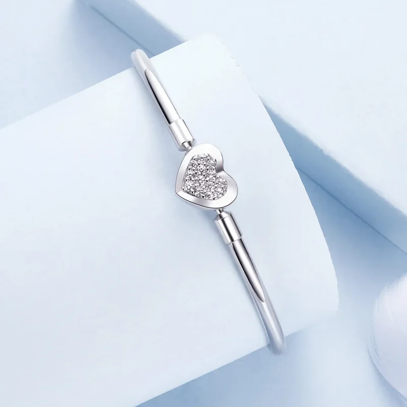 (imagine pentru) Brățară PANDORA Style Heart Basic - BSB192 - Vizualizare 2
