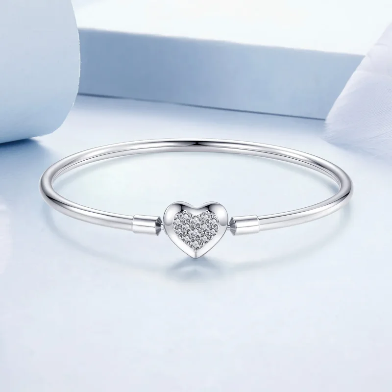 (imagine pentru) Brățară PANDORA Style Heart Basic - BSB192 - Vizualizare 4