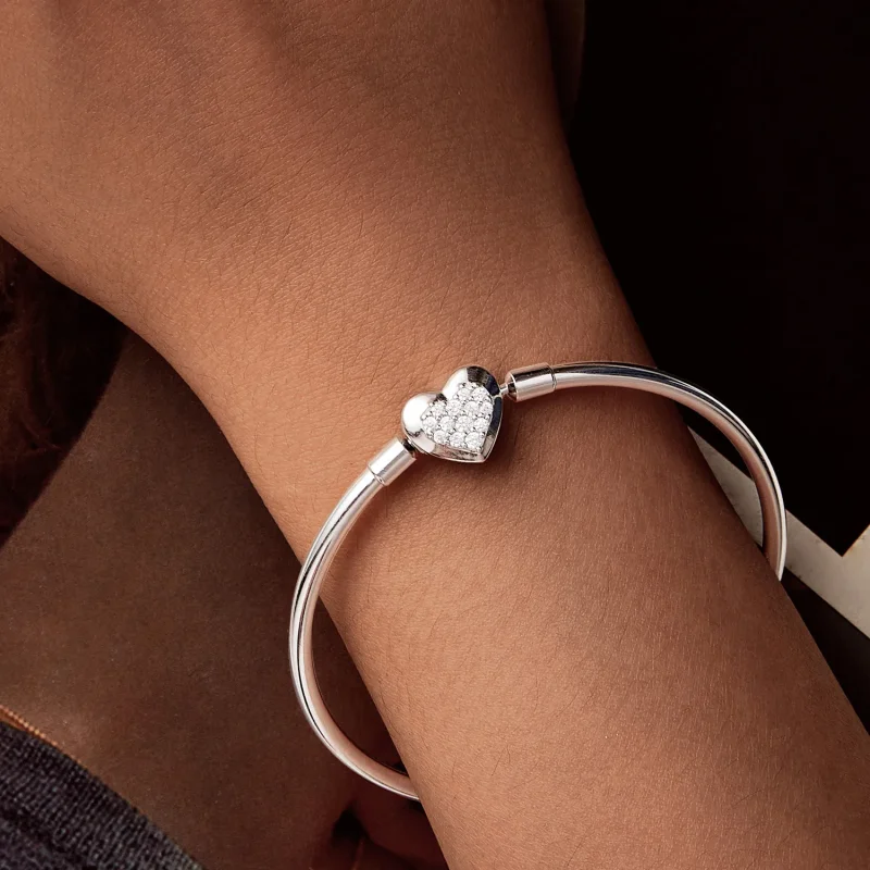 (imagine pentru) Brățară PANDORA Style Heart Basic - BSB192 - Vizualizare 5