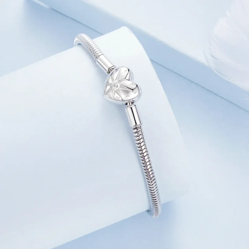 (imagine pentru) Brățară PANDORA Style Star Heart Basic - BSB196 - Vizualizare 2