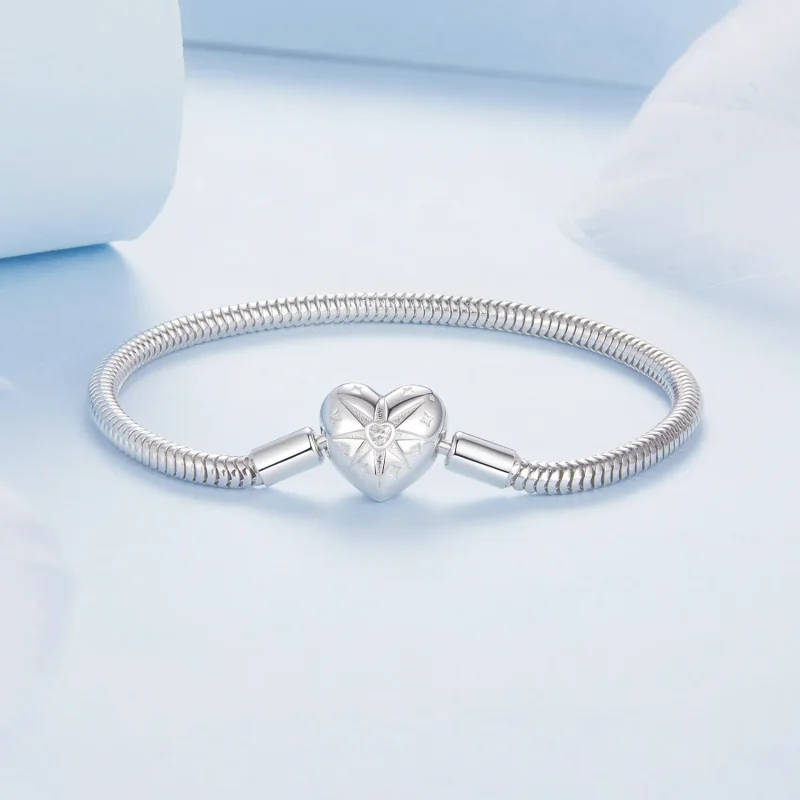 (imagine pentru) Brățară PANDORA Style Star Heart Basic - BSB196 - Vizualizare 4