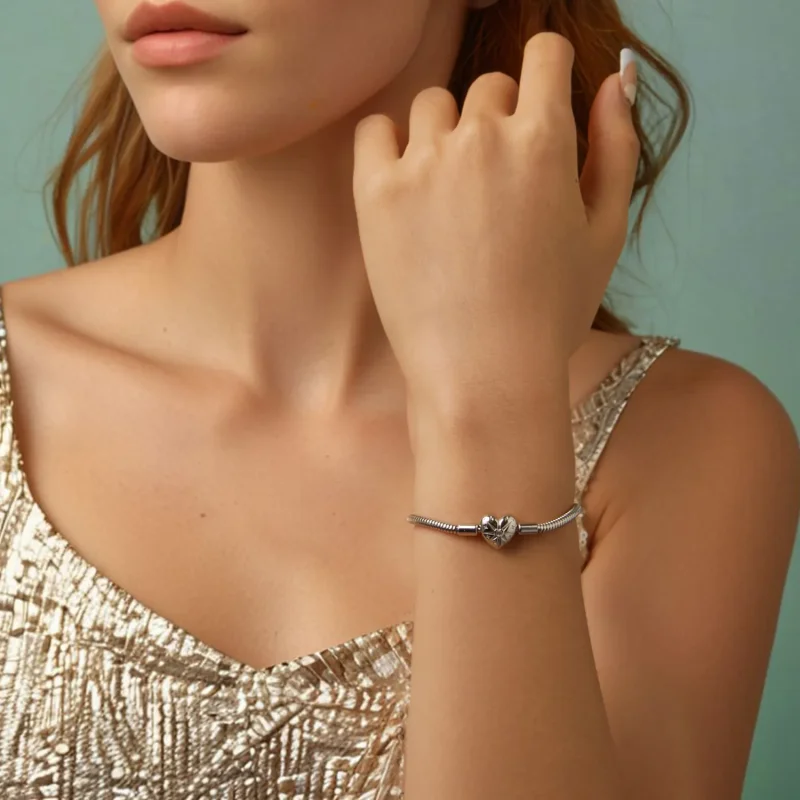 (imagine pentru) Brățară PANDORA Style Star Heart Basic - BSB196 - Vizualizare 9