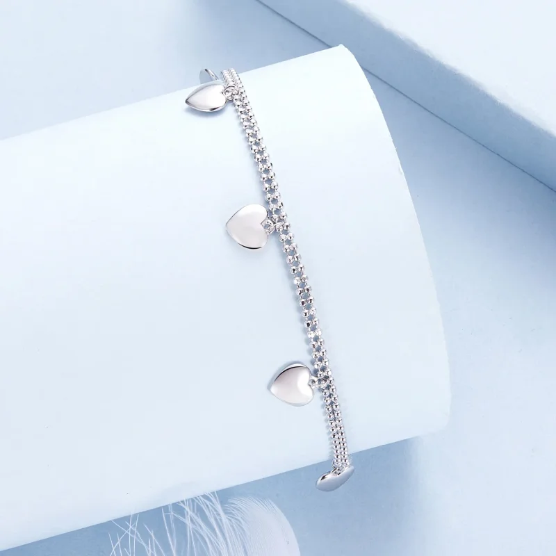 (imagine pentru) Bratara din margele PANDORA Style Love cu strat dublu - BSB190 - Vizualizare 2