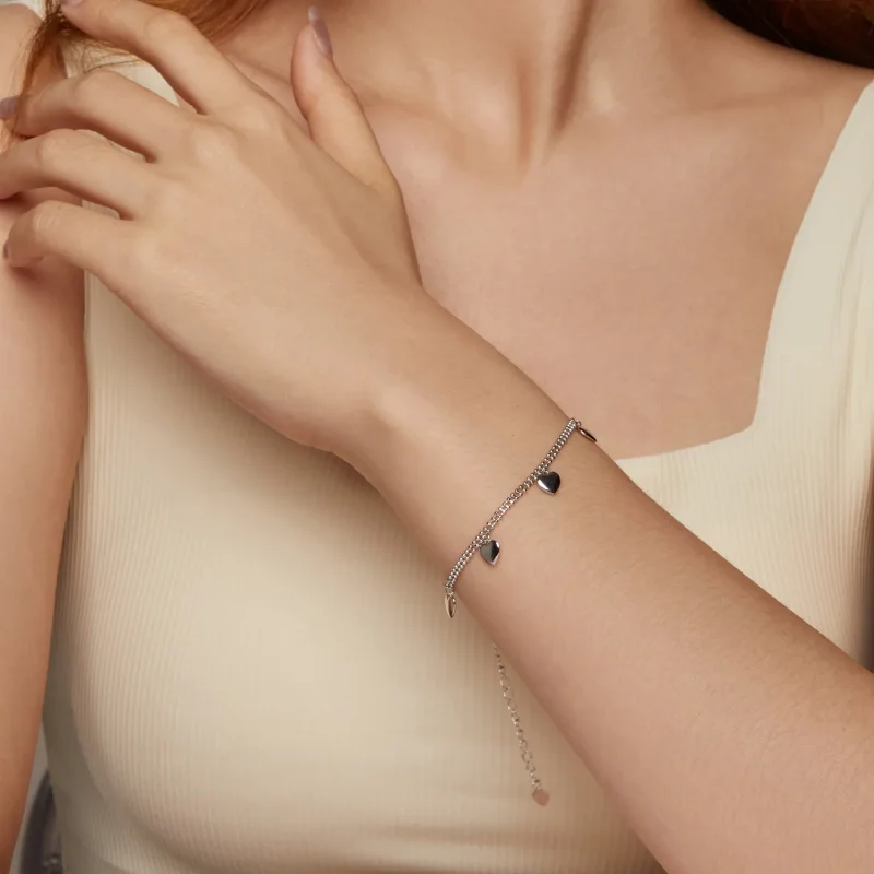 (imagine pentru) Bratara din margele PANDORA Style Love cu strat dublu - BSB190 - Vizualizare 9