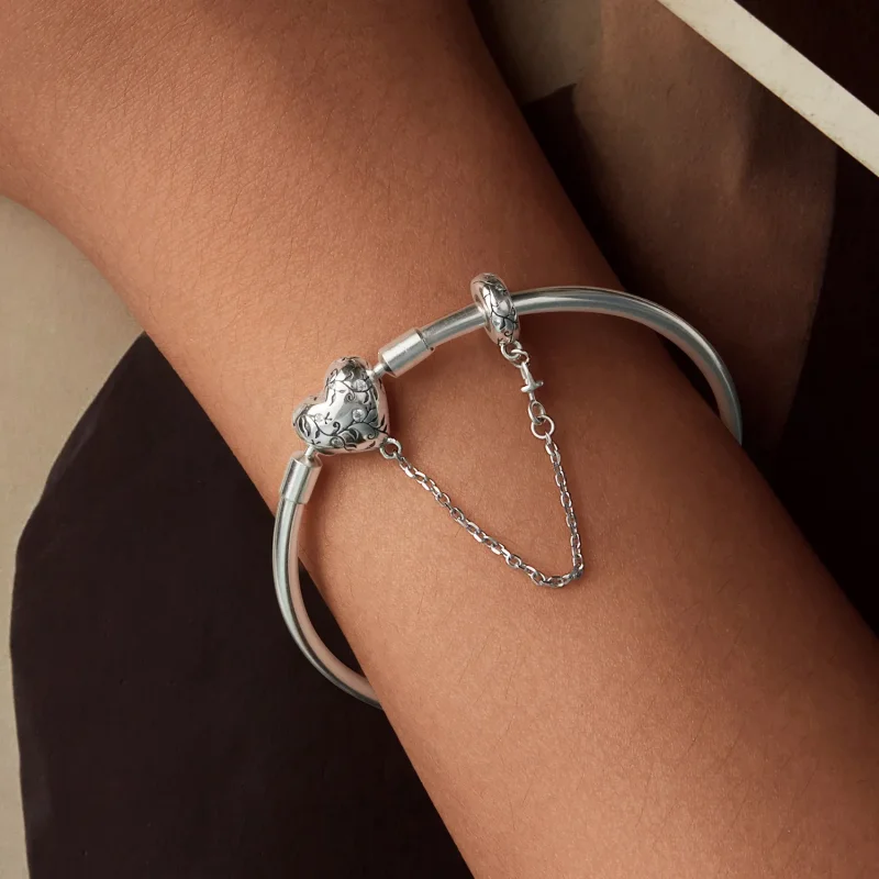 (imagine pentru) Bratara Vintage Inima Stil PANDORA - SCB287 - Vizualizare 6