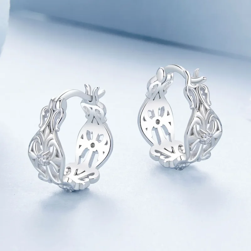 (imagine pentru) Cercei cu model palat vintage stil PANDORA - BSE1055 - Vizualizare 3