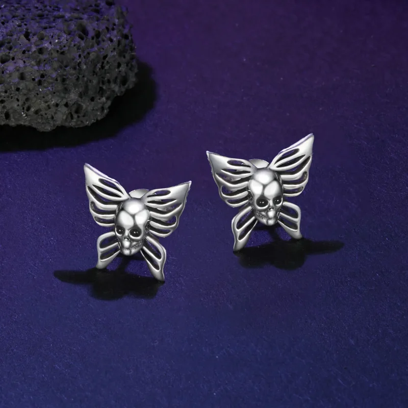 (imagine pentru) Cercei Fluture Skull Stil PANDORA - SCE1798 - Vizualizare 3