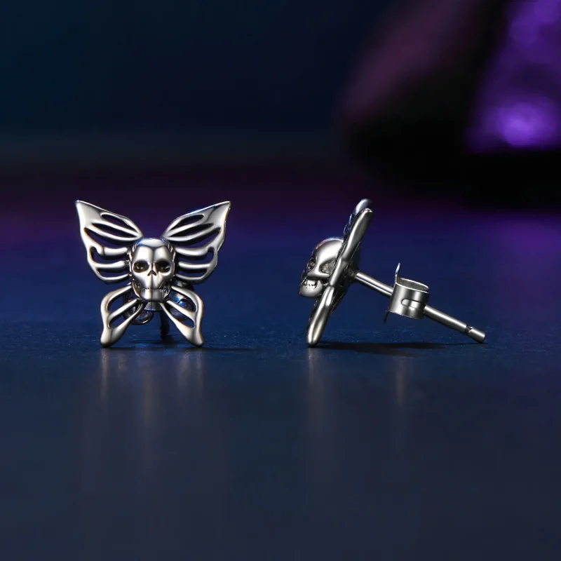 (imagine pentru) Cercei Fluture Skull Stil PANDORA - SCE1798 - Vizualizare 4