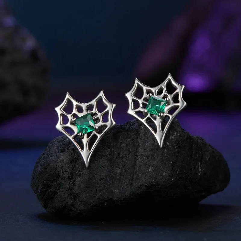 (imagine pentru) Cercei in forma de panza de paianjen in stil PANDORA - SCE1797 - Vizualizare 2